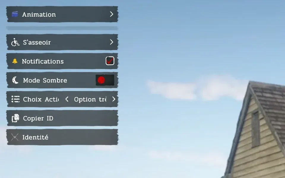Menu contextuel